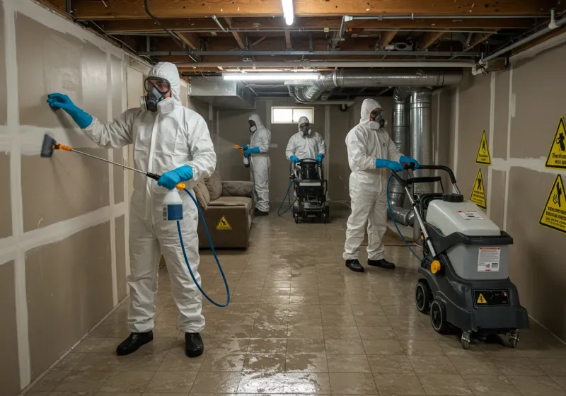 Basement Moisture Removal and Structural Drying process in Saguache County, CO